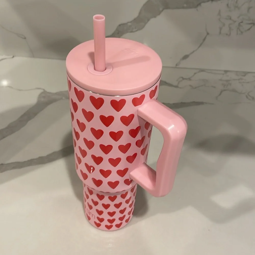 Simple Modern - SWEETHEART ♥️ Pink and Red 40oz Trek Tumbler - NWT!